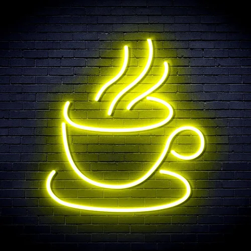 Vista 22 de AdvPro Señal de neón LED de silicona de la flexión del té o del café - azul - st16s33-fnu0410-b