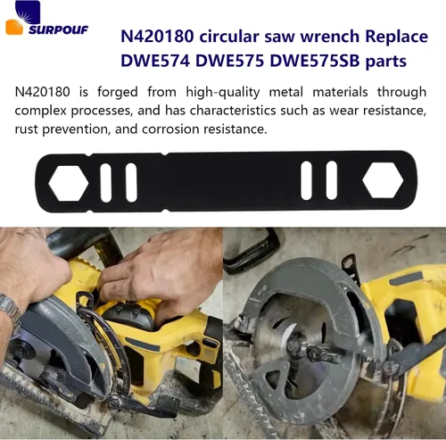 Vista 4 de N420180 N165861 Llave de sierra circular 60V 7-1/4 pulgadas Reemplazo DWE574 DWE575 DWE575 DWE575SB Parte
