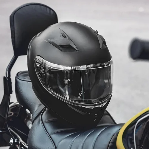 Vista 3 de GDM Casco de motocicleta de cara completa, certificado DOT, compatible con Bluetooth, sistema de 4 rejillas de ventilación