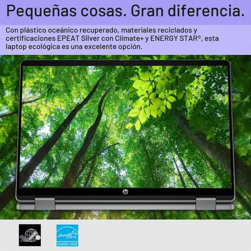 Vista 6 de HP Chromebook 14 x360 Plus, portátil 2 en 1 de 14", Intel N150, 4 GB, UFS