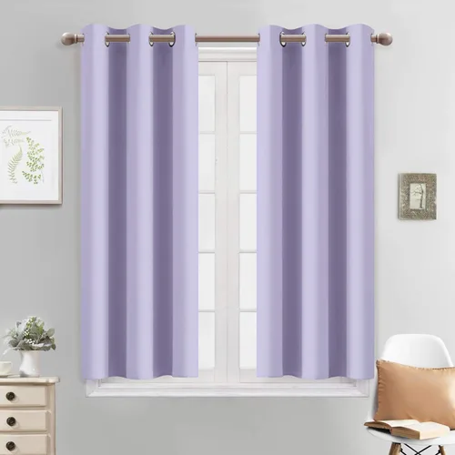 Vista 109 de Yakamok Cortinas opacas para dormitorio, aislamiento térmico, cortinas de oscurecimiento de habitación para sala de estar, juego de 2 paneles
