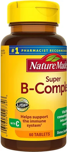 Vista 4 de Nature Made Super B-Complejo con Vitamina C y Ácido Fólico, 60 Tabletas