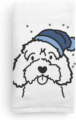 Vista 17 de Inkopious Gorro de invierno Airedale Terrier Toalla de mano decorativa - Decoración navideña para el hogar