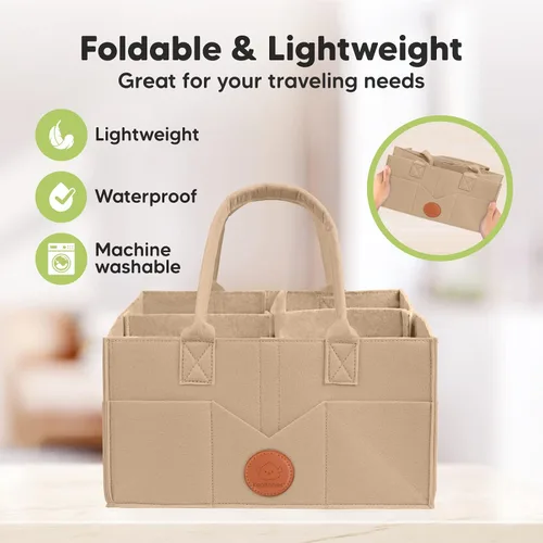 Vista 9 de KeaBabies Portabebés y organizador de pañales KeaBabies – Todo en 1 Original transpirable Baby Sling, organizador de bebé para guardería, ligero