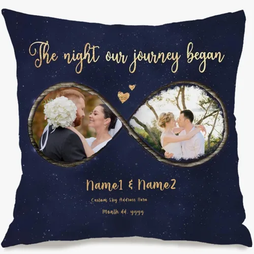 Vista 11 de Pillow Case Featuring one Photo and Custom Message Giving Your Space Unique Style and Presenting a Warm Gift Option 1 Photo&text