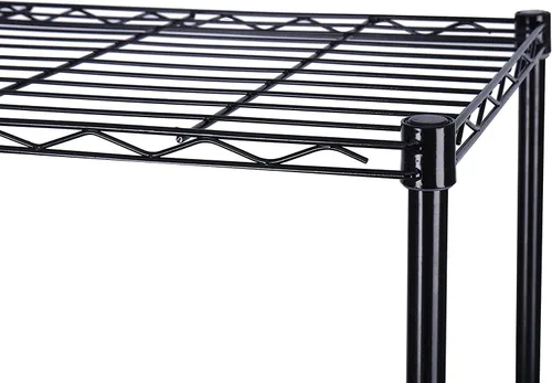 Vista 8 de HOMEFORT Estantería de alambre de 5 niveles, estante de almacenamiento de metal extra ancho, estante independiente, organizador duradero perfecto