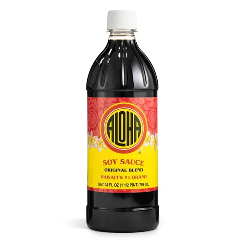 Vista 8 de Salsa de soja Aloha, baja en sal, 12 onzas Enjoy authentic Hawaiian flavor with 25% less sodium for marinades, stir-fries, dipping sauces and