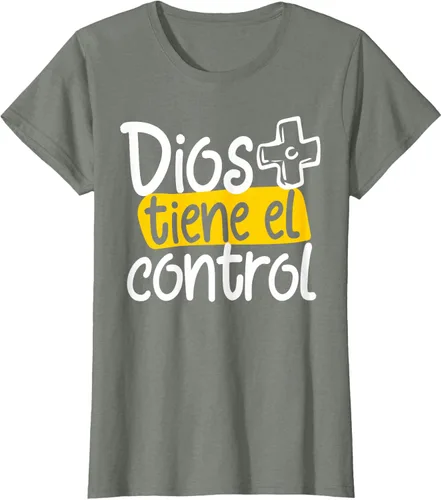 Vista 15 de Regalo Cristiano En Español Christian Spanish Dios Tiene Con Camiseta, Negro