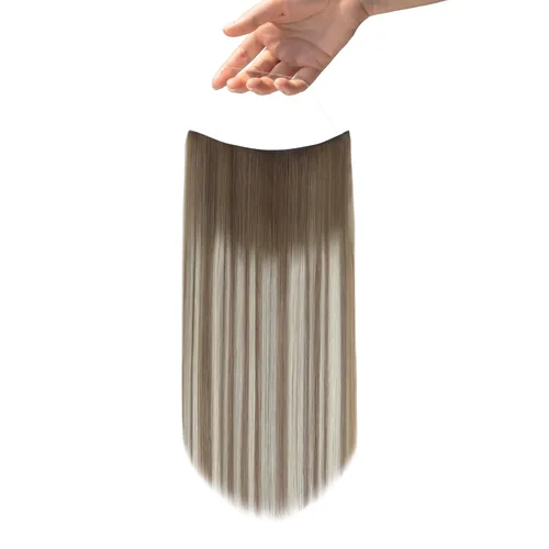 Vista 66 de Easyouth Extensión de cabello humano rubio con cola de caballo, extensiones de cabello humano rubio dorado con reflejos rubios, extensiones