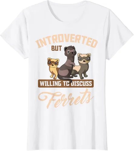 Vista 19 de Camiseta para amantes de los animales de los hurones, Negro, S