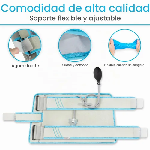 Vista 5 de Vive - Bolsa de hielo de compresión para codo con bomba inflable, alivio del dolor