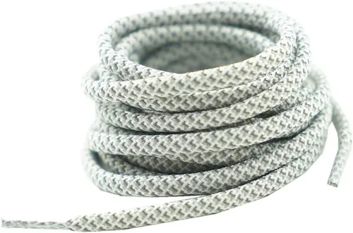 Vista 5 de Cordones reflectantes para zapatos redondos, 2 pares, 532 pulgadas de grosor, seguros para correr