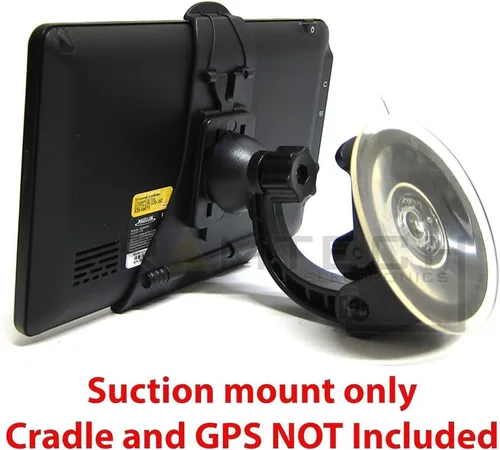Vista 2 de Soporte de ventosa ajustable para parabrisas de automóvil para GPS seleccionado (no OEM) - Se adapta a soporte de enchufe de 4 puntas y montaje