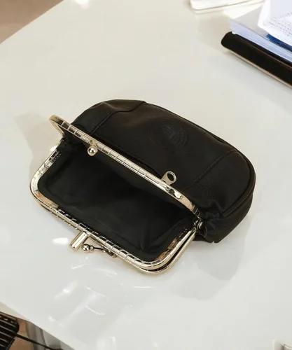 Vista 9 de Leatherboss - Cartera de piel auténtica con doble marco y bolsillo con cremallera