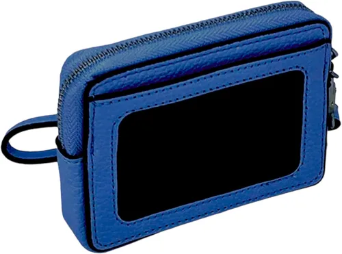 Vista 2 de Steve Madden Bpipper - Estuche para tarjetas con cremallera, Zafiro azul, Steve Madden Estuche de tarjeta de pulsera