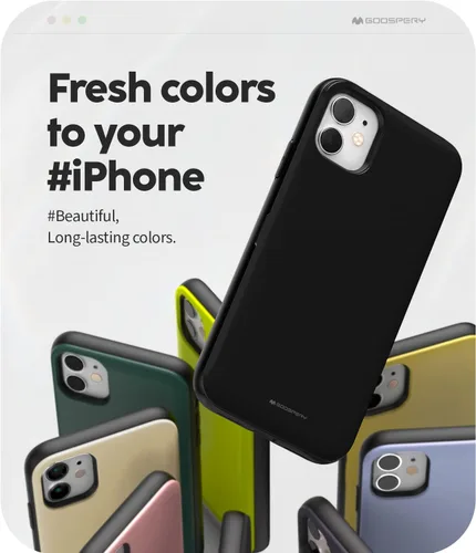 Vista 2 de Carcasa Goospery tipo cartera para iPhone 11, con funda para tarjetas, carcasa de teléfono con protección dual con capa antigolpes, IP11-MDB