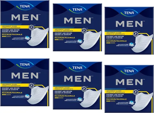 Vista 13 de Tena Protectores de incontinencia para hombres, absorción moderada, 48 unidades Engineered to fit the male anatomy, these discreet, cup-shaped