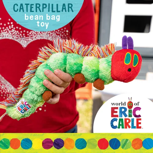 Vista 2 de KIDS PREFERRED Mundo de Eric Carle, Muñeco de Oruga Muy Hambrienta de Bolsa de Frijoles, 25.4 cm