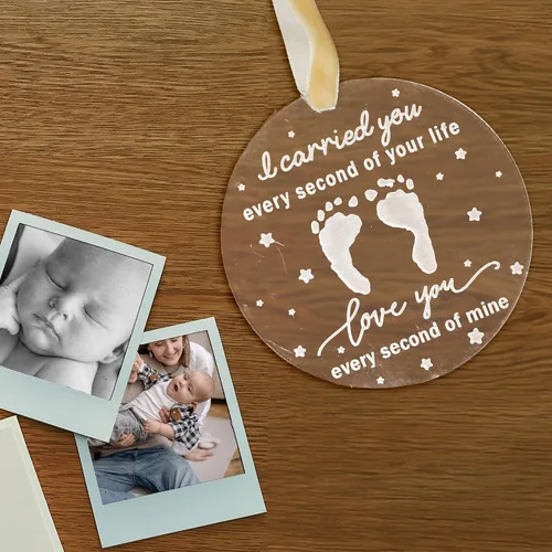 Vista 2 de Adornos Conmemorativos para Bebés, Te Llevé Cada Segundo, Regalos Conmemorativos por la Pérdida de Hija/Hijo, Regalo para Abortos Espontáneos