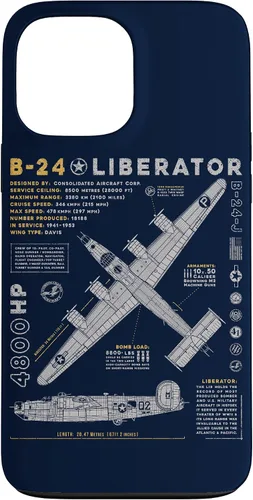Vista 12 de iPhone 15 B-24 Liberator Consolidated Aircraft B24 Bomber Vintage Case