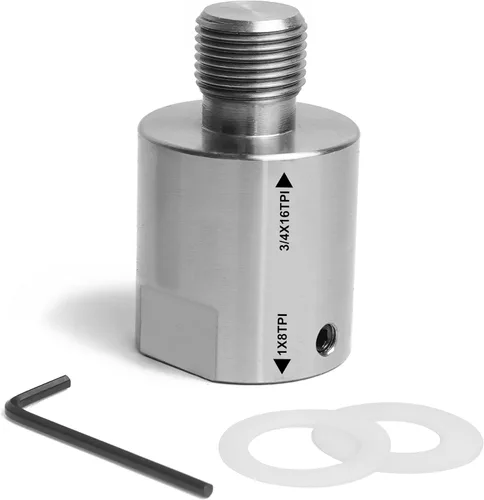 Vista 12 de Adaptador de rosca macho de 1-1/4 "x 8TPI a 1" x 8TPI Macho, para torno de madera con rosca de husillo de 1-1/4 "x8TPI, adaptador de husillo