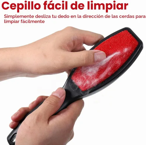 Vista 3 de 2 cepillos de pelusa para ropa, cepillo removedor de pelusa de doble cara, cepillo reutilizable para eliminar pelo de mascotas y cepillo de limpieza