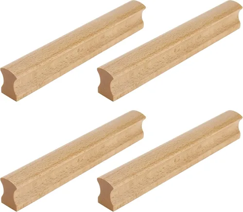 Vista 8 de 6 piezas de tiradores redondos de madera con orificio único para cajones, pomos de gabinete de 1.56" con un orificio, accesorios de hardware
