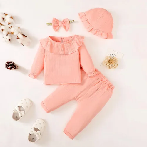 Vista 2 de Ropa de algodón para bebé niña, camiseta de otoño e invierno
