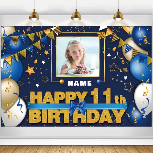 Vista 102 de Pancarta Personalizada de Decoraciones de Feliz Cumpleaños 101 - Telón de Fondo de 101 Años para Mujeres Hombres Niños Niñas Suministros de Fiesta