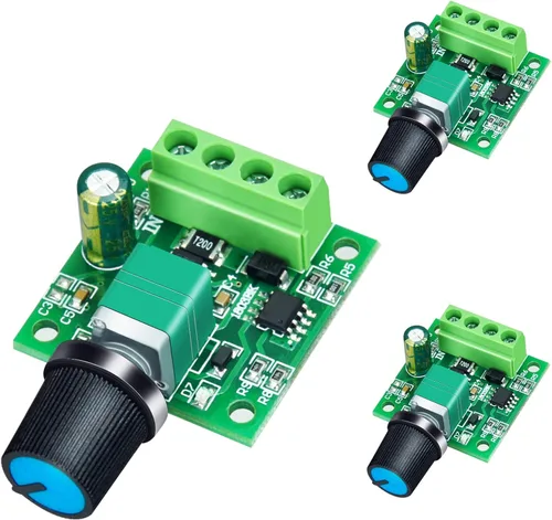 Vista 8 de PWM Controlador de velocidad de motor de CC de bajo voltaje 1.8 V 3 V 5 V 6 V 12 V 2 A 24 W controlador ajustable interruptor 1 paquete