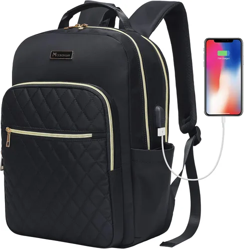 Vista 16 de Modoker - Mochila vintage para laptop, para mujeres y hombres, mochila para la escuela y la universidad