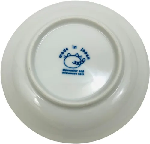 Vista 6 de JapanBargain 2566 - Juego de 2 platos de salsa japonesa de porcelana para aperitivo, postre y pastel con patrón de gato sonriente de la suerte