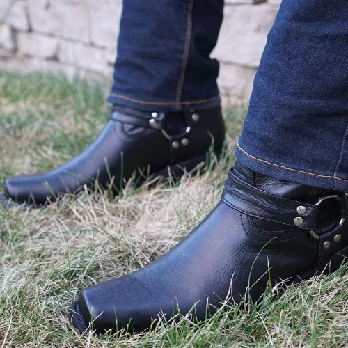 Vista 6 de Soto Boots Men's Leather Harness Boots H50021