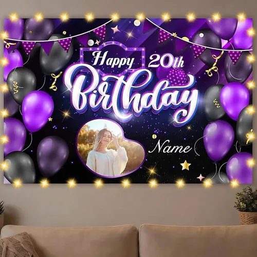 Vista 26 de Dicodes Decoraciones de cumpleaños de unicornio personalizadas para niñas, pancarta de cumpleaños de unicornio, decoración de cumpleaños de princesa