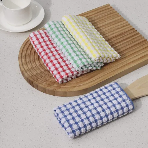 Vista 3 de Paños de cocina 12 piezas, trapos absorbentes de algodón a granel, paños de limpieza perfectos para uso doméstico y comercial