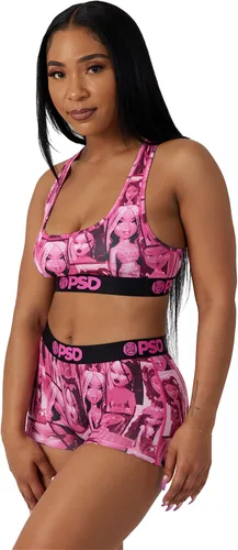 Vista 3 de PSD Bratz - Brasier deportivo para mujer, con espalda cruzada, con tela de microfibra transpirable