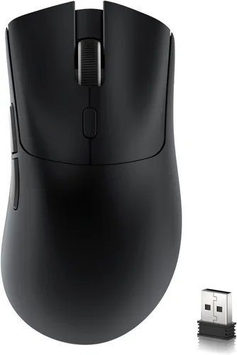 Vista 12 de ATTACK SHARK R1 Ratón inalámbrico para juegos, conexión tri-modo (2.4G/cable/BT5.2), 55g ligero, sensor óptico de 18K DPI, vida útil de teclas HUYU
