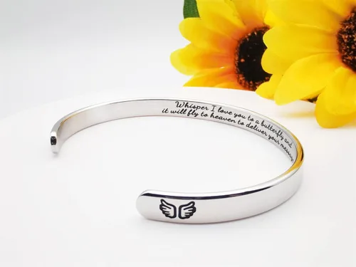 Vista 296 de Pulseras inspiradoras para mujer, joyería de acero inoxidable, con refranes, pulsera motivacional con mensaje oculto, pulseras grabadas para mejor