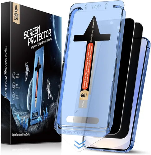 Vista 8 de MAGIC JOHN 2 Pack para Samsung Galaxy S25 de 6.2 pulgadas, Protector de Pantalla de Vidrio Templado para Privacidad, Anti-Spy 28°, Sin Burbujas