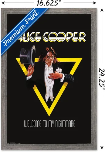 Vista 3 de Trends International Alice Cooper - Póster de pared de bienvenida, 14.725 x 22.375 pulgadas, versión enmarcada de madera de granero