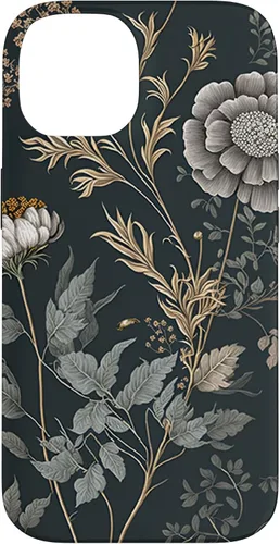 Vista 4 de iPhone 16 Cute Flowers Vintage Botánico Floral Ilustración Case