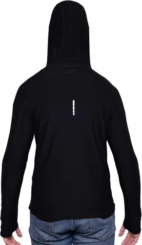 Vista 2 de MERIWOOL Sudadera con capucha para hombre, ligera, de lana merina, manga larga, térmica