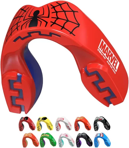 Vista 10 de Marvel Protector bucal deportivo, protector bucal de doble capa para adultos y jóvenes con estuche (bestia, junior (hasta 11 años)) Youth <11