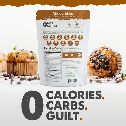 Vista 3 de So Nourished GOLD - Sustitución de azúcar morena alternativa 1:1, 16 onzas
