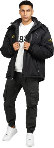 Vista 7 de CorBuyit Chaqueta de esquí con capucha para hombre, abrigo impermeable de invierno para nieve