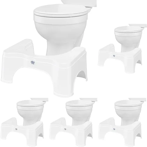 Vista 10 de Squatty Potty Taburete De Inodoro De Baño Original 2.0 Base 7 Pulgadas - Blanco Taburete de baño ergonómico para sentadillas para mejorar la salud