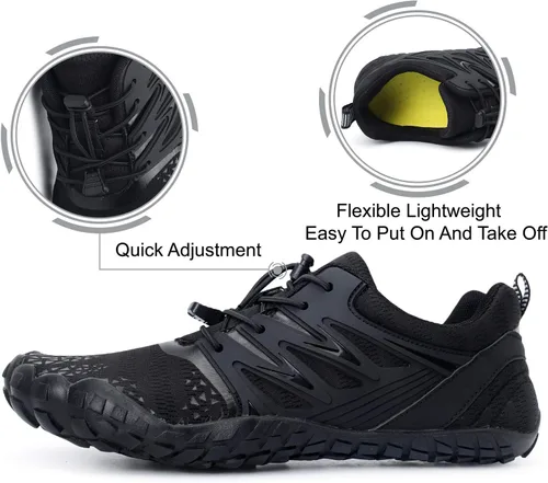 Vista 6 de L-RUN - Calzado acuático para mujer y hombre, calzado atlético tipo calcetín que brinda sensación de estar descalzo, para senderismo, deportes