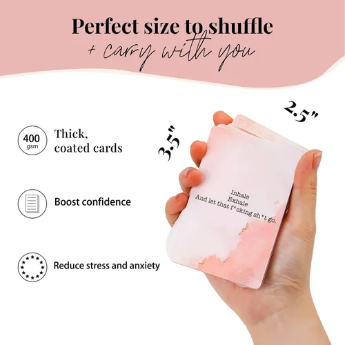 Vista 2 de shoprotik Tarjetas de afirmación Badass - Tarjetas motivacionales e inspiradoras diarias para mujeres