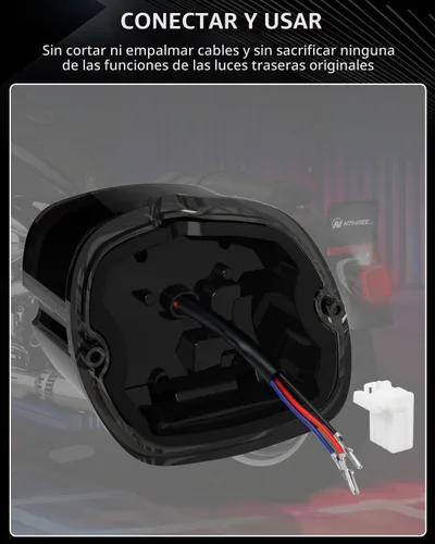 Vista 4 de NTHREEAUTO Luz trasera de freno estroboscópica LED ahumada, compatible con Harley Dyna Road King Electra Glide Sportster Heritage Softail Fatboy