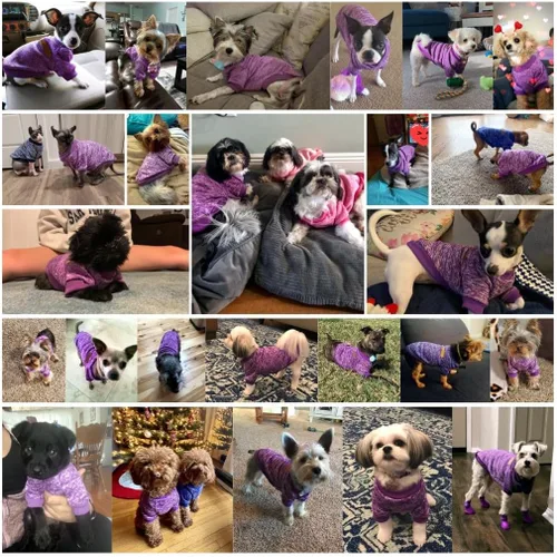 Vista 4 de Suéter de punto clásico para perros y mascotas, cálido para invierno, abrigo para cachorros y mascotas, ropa de suéter suave para perros pequeños